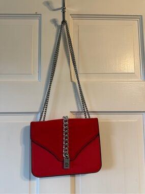 Top Shelf Red Chain Shoulder Bag - Women's Crossbody